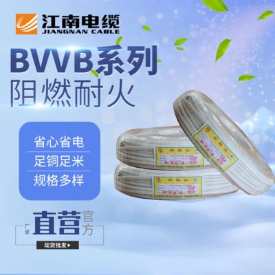 电线电缆BVVB 2*4聚氯乙烯绝缘护套线国标铜芯照明电线