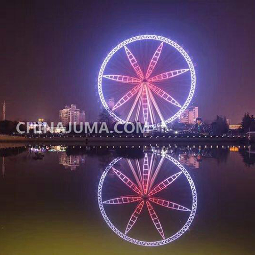 摩天轮夜景图