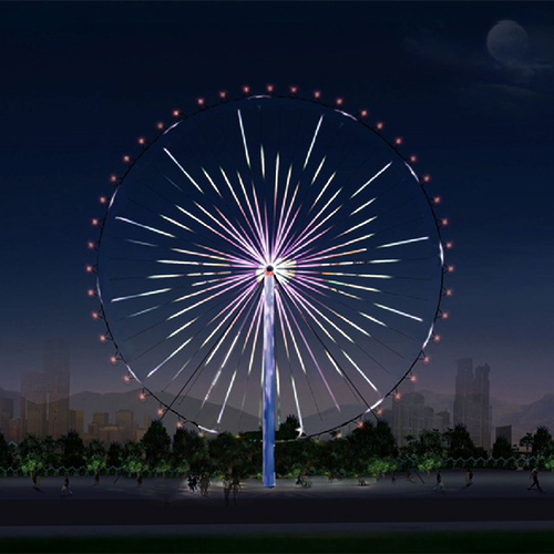 摩天轮夜景图
